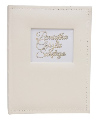 Album na zdjęcia w rozmiarze 15x21 cm - 50 zdjęć do wsuwania - WHITE - Ecru - Chrzest - Pamiątka Chrztu Świętego