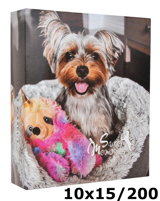 Album na 200 zdjęć do wsuwania w rozmiarze 10x15 cm - 10x15/200 PUPIL - klejony - czarny - Piesek