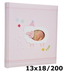 Album na 200 zdjęć w rozmiarze 13x18 cm - do wsuwania - album dziecięcy na urodziny - 2019 baby's heaven - różowy