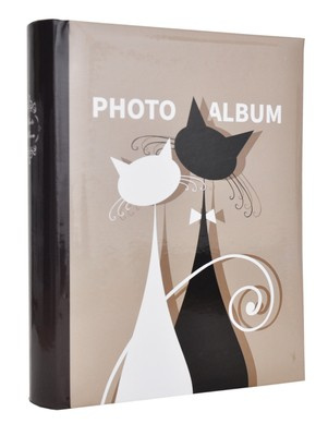 Album na 200 zdjęć w formacie 10x15 cm do wsuwania - 10x15/200 BLACK&WHITE- beżowy - kotki