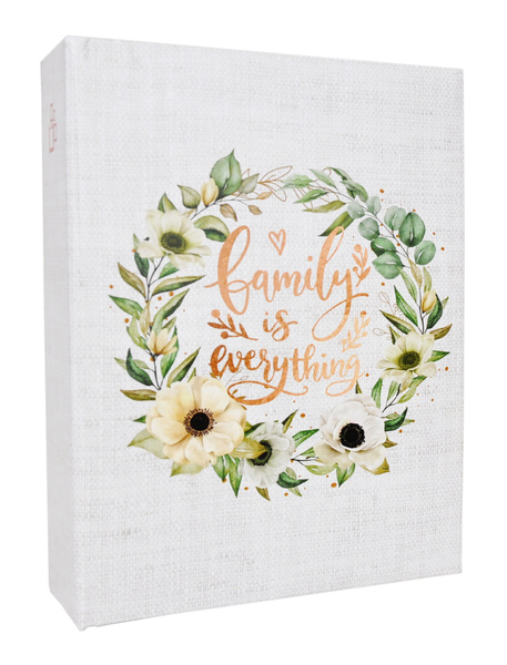 Album na zdjęcia 304 zdjęcia w rozmiarze 10x15 cm  LOVE FLOWER - 10x15/304 - klejony - kremowy - kwiecisty motyw