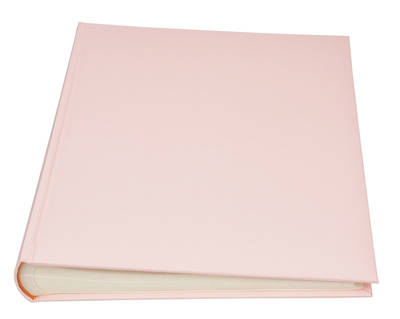 Album na zdjęcia do wklejania tradycyjny DBCL50 - Różowy - LINEN PEONY - 50 kart 100 stron - Kremowe karty