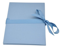 Album na zdjęcia harmonijka jamnik na 14 zdjęć w rozmiarze 13x18 cm -  BENE BLUE  - Niebieski - materiał - płótno