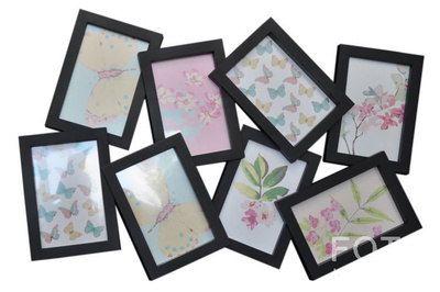 Ramka Galeria na 8 zdjęć w formacie 10x15cm - ARYCA034 - Czarna