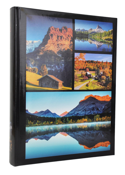 Album na zdjęcia w rozmiarze 10x15 cm - 200 zdjęć do wsuwania - OCT - czarny - podróż - widoczki 