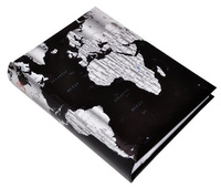 Album na 300 zdjęć do wsuwania w rozmiarze 10x15 cm - 10x15/300 MODERN MAP - mapa - czarno-srebrny