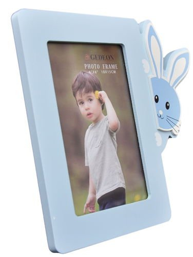 Ramka dziecięca 10x15 B1046 - niebieska - króliczek