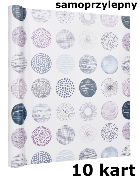 Album na zdjęcia pod folię magnetyczną 10 kart - 20 stron - Samoprzylepny DRS10 CIRCLE - Biały - nowoczesny wzór