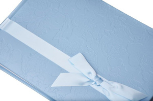 Album tradycyjny FA 5196 SILK RIBBON - Niebiieski - białe karty