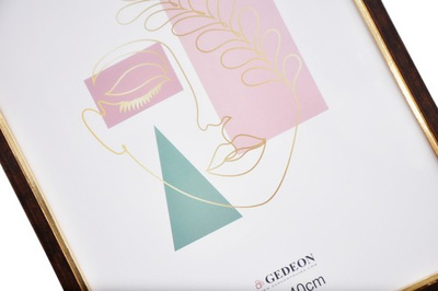 Ramka na zdjęcia w formacie 30x40 cm - kolor brązowy - WK21 drewnopodobna - naturalna - okleinowana