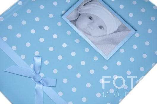 Album tradycyjny DBCS10 - DOTS - Niebieski - Kremowe Karty