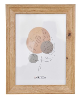 Ramka na zdjęcia drewnopodobna - naturalna - format 15x21 cm- kolor naturalnego drewna - G215 - szklana szybka - okleina mdf