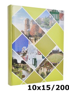 Album na zdjęcia w rozmiarze 10x15 cm - 200 zdjęć do wsuwania - MAY - Zielony - widoki - góry