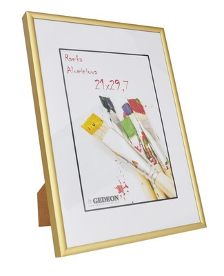 Aluminiowa Ramka na zdjęcia w rozmiarze A4 21x30cm - Złota - na dyplomy, plakaty