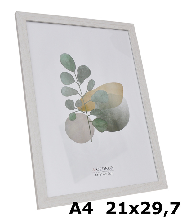 Ramka drewnopodobna - naturalna - format A4 21x29,7 cm - kolor naturalny kremowy - D1821