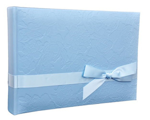 Album tradycyjny FA 5196 SILK RIBBON - Niebiieski - białe karty