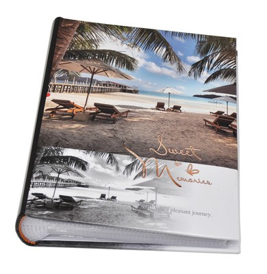 Album na zdjęcia w rozmiarze 10x15 cm - 200 zdjęć do wsuwania - SUMMER 7- wielobarwny - plaża - palmy