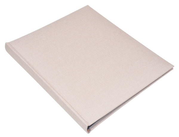 Album na zdjęcia do wklejania - tradycyjny DBCS20 LINEN CREAM - Kremowy - Czarne karty - 40 kart 20 stron - materiałowa okładka