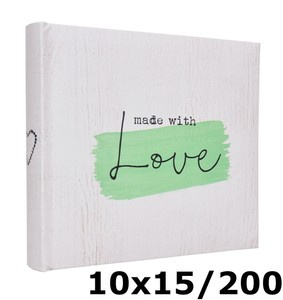 Album na 200 zdjęć do wsuwania w rozmiarze 10x15 cm - 10x15/200 Art 129- Biały - ekoskóra -