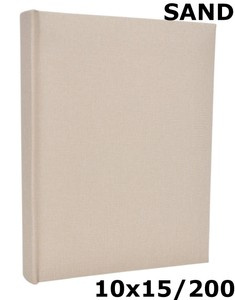 Album na zdjęcia w rozmiarze 10x15 cm - 200 zdjęć do wsuwania - LINEN - SAND - piaskowy - płótno