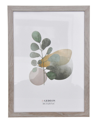 Ramka drewnopodobna - naturalna - format A4 21x29,7 cm - kolor naturalny beżowy - D1721