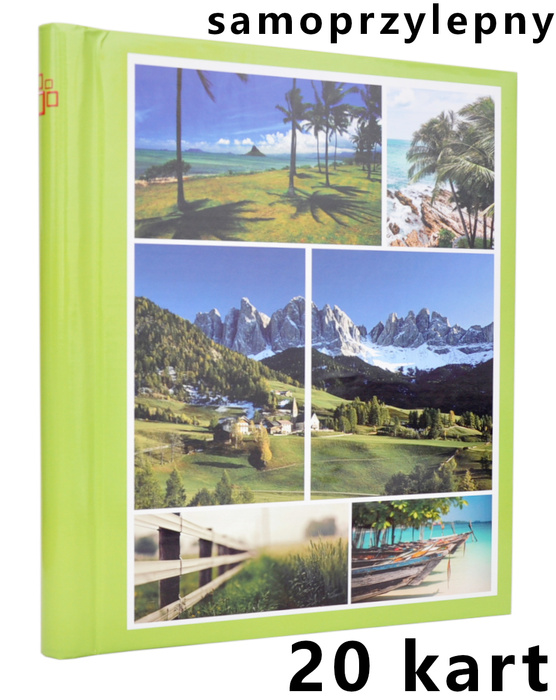 Album na zdjęcia samoprzylepny 20 kart 40 stron - LAKE - zdjęcia pod folię - zielony - widoczki