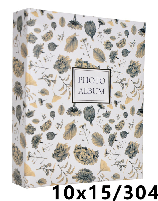 Album na zdjęcia 304 zdjęcia w rozmiarze 10x15 cm  FRESH - 10x15/304 - klejony - Biały - kwiecisty wzór