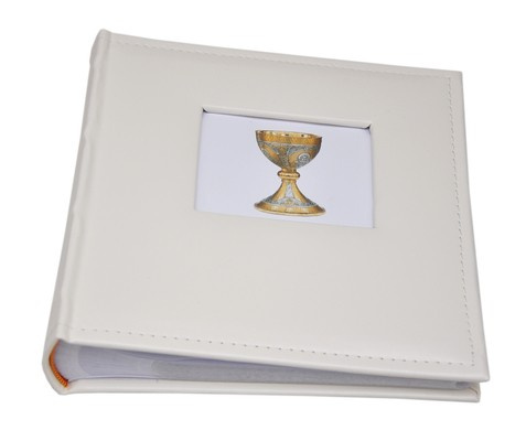 Album na zdjęcia w rozmiarze 10x15 cm - 200 zdjęć do wsuwania - WHITE - Biały - motyw komunijny
