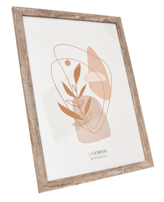 Ramka drewnopodobna - naturalna - format A4 21x29,7 cm- kolor postarzany naturalny - D2121