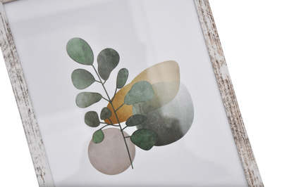 Ramka drewnopodobna - naturalna - format A4 21x29,7 cm - kolor naturalny kremowy postarzany - D121
