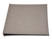 Album na zdjęcia do wklejania - tradycyjny DBCSS20 LINEN BEIGE - Beżowy - CZARNE KARTY - 40 kart 20 stron - materiałowa okładka