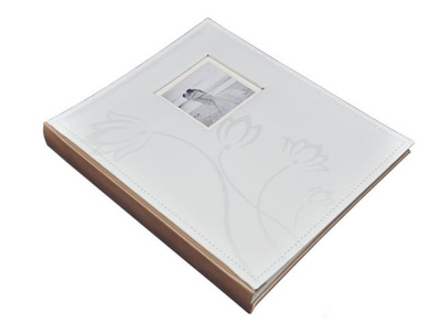 Album tradycyjny DBCS20 FLOWER - biały - kremowe karty