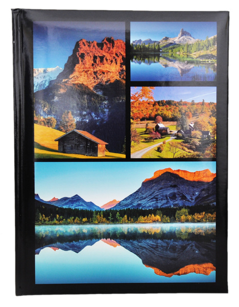 Album na zdjęcia w rozmiarze 10x15 cm - 200 zdjęć do wsuwania - OCT - czarny - podróż - widoczki 