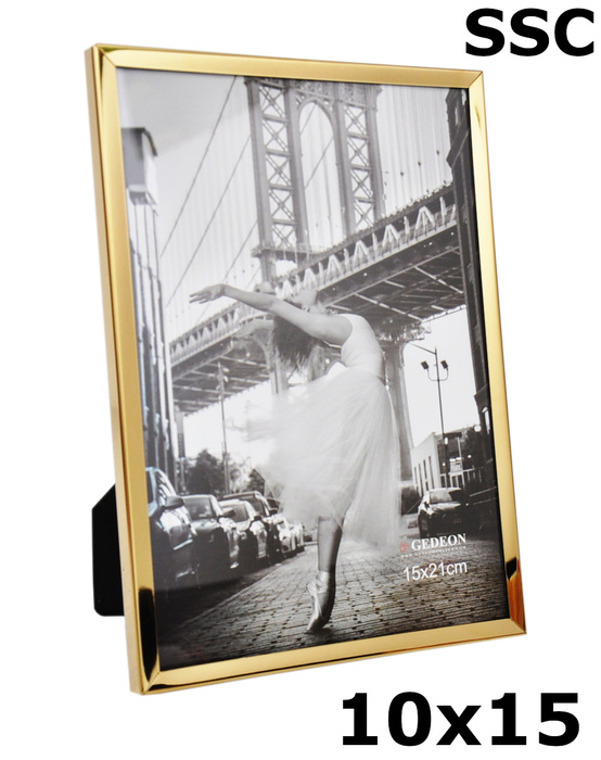 Ramka aluminiowa 10x15cm - złota/chromowana - ssc10