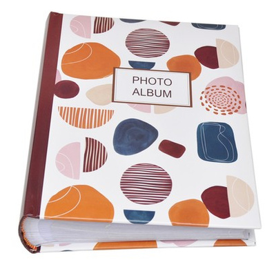 Album na 200 zdjęć w formacie 10x15 cm do wsuwania - 10x15/200 MODERN - biały - modernistyczny wzór