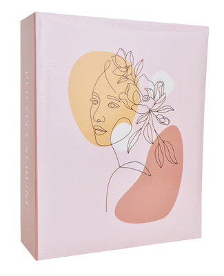 Album na zdjęcia 304 zdjęcia w rozmiarze 10x15 cm FACE - 10x15/304 - klejony - różowy - nowoczesny motyw