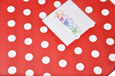 Album tradycyjny na zdjęcia do wklejania 50 kart 100 stron DOTS - Czerwony