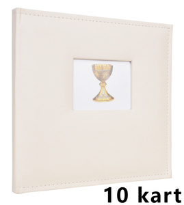 Album na zdjęcia do wklejania 10 kart 20 stron tradycyjny DBCSS10 WHITE KOMUNIA - kremowy - Kremowe karty - KOMUNIJNY