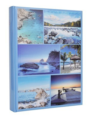 Album na zdjęcia w rozmiarze 10x15 cm - 300 zdjęć do wsuwania - MAR - widoki - niebieski