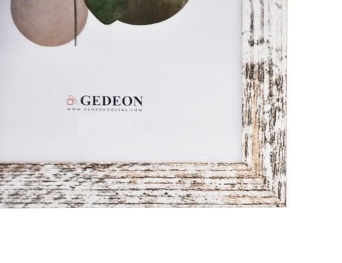 Ramka drewnopodobna - naturalna - format 13x18 cm - kolor postarzany biały - D113