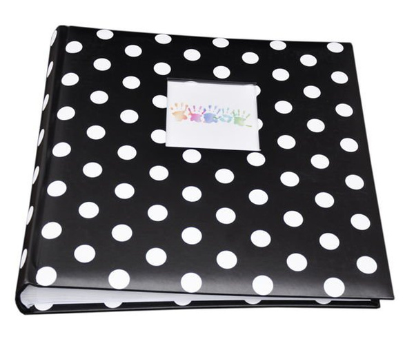 Album tradycyjny na zdjęcia do wklejania 50 kart 100 stron DOTS - Czarny