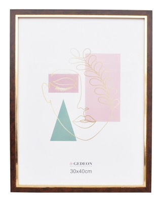 Ramka na zdjęcia w formacie 30x40 cm - kolor brązowy - WK21 drewnopodobna - naturalna - okleinowana