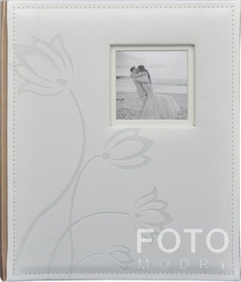 Album tradycyjny DBCS20 FLOWER - biały - kremowe karty