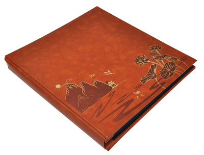 Wyrafinowany Album na 500 zdjęć do wsuwania w formacie 10x15 cm - 10x15/500 LOTUS POND BROWN- brązowy - ekoskóra