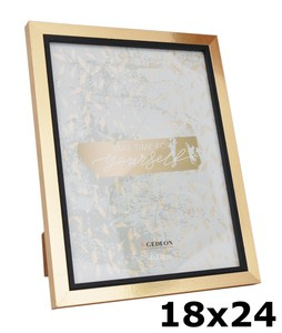 Ramka na zdjęcia w formacie 18x24 cm - kolor złoty - WL18 drewnopodobna - naturalna - okleinowana