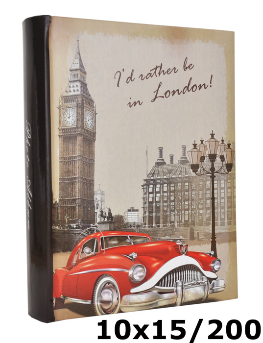 Album na zdjęcia w rozmiarze 10x15 cm - 200 zdjęć do wsuwania - OLD WEST - Londyn
