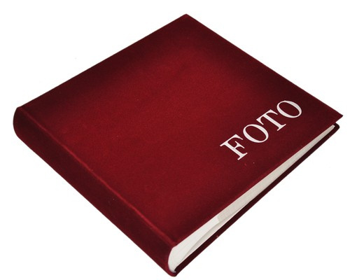 Album DECOR 216  na 200 zdjęć w formacie 10x15 cm - bordowy - miękki zamsz 