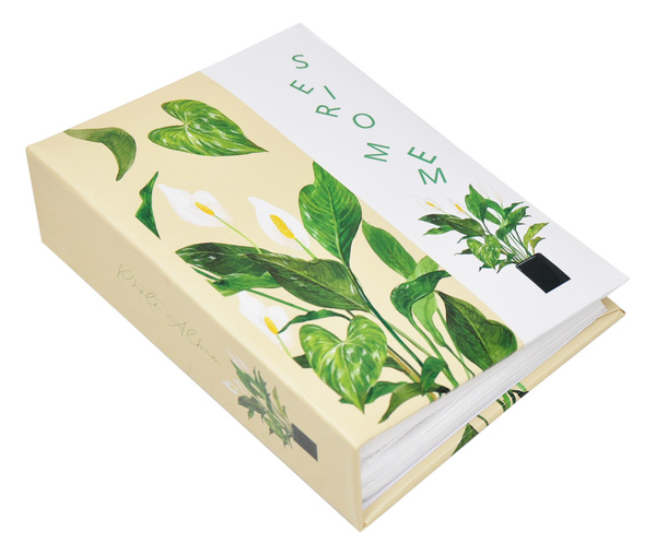 Album na 100 zdjęć w rozmiarze 10x15 cm do wsuwania - 10x15/100 GREEN GRASS  - klejony - jasny - kwiaty