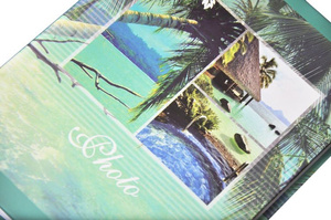 Album na 36 zdjęć do wsuwania w rozmiarze 13x18 cm - 13x18/36 Lato - Turkusowy - wakacyjny motyw - klejony