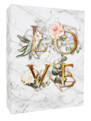 Album na zdjęcia 304 zdjęcia w rozmiarze 10x15 cm  LOVE FLOWER - 10x15/304 - klejony - kremowy - kwiecisty motyw